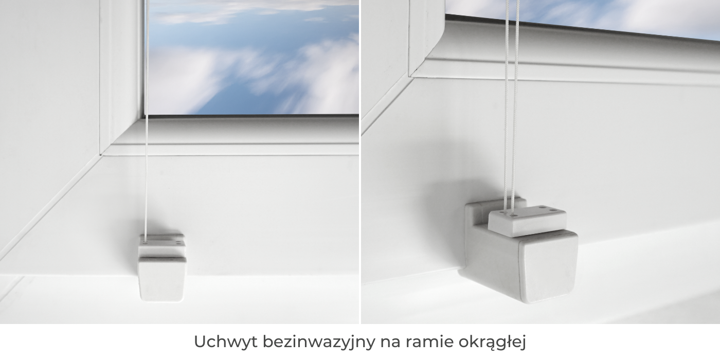 Uchwyt bezinwazyjny na ramie okrągłej
