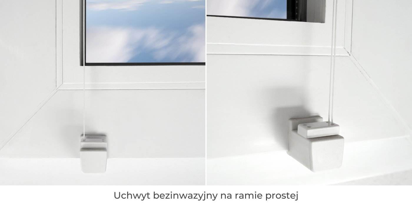 Uchwyt bezinwazyjny na ramie prostej