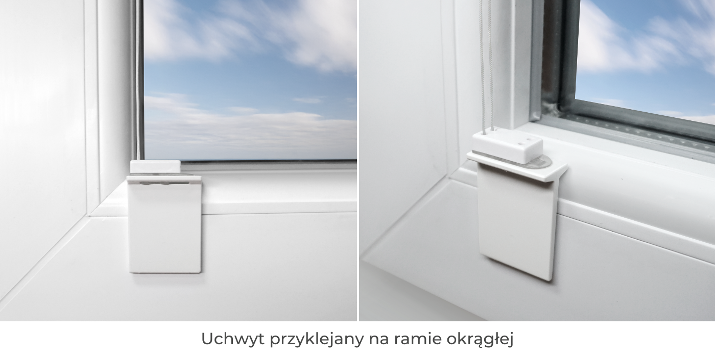 Uchwyt przyklejany na ramie okrągłej