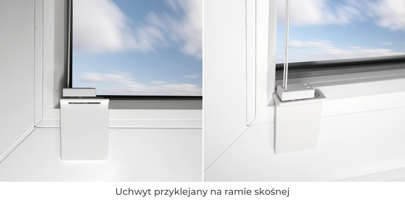 Uchwyt przyklejany na ramie skośnej